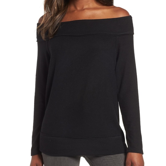 Gibson x Living in Yellow Fleece Off the Shoulder - Picture 3 of 8